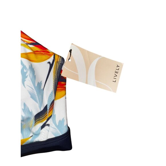 Lively Tropical Print Bikini Top Swimsuit Size 2‎ Bathing Suit Floral Beach Pool - Picture 4 of 5